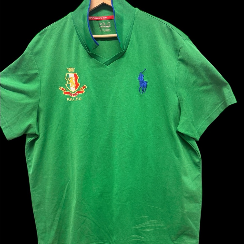 Polo by Ralph Lauren Green Shirt with Blue and Red Accents